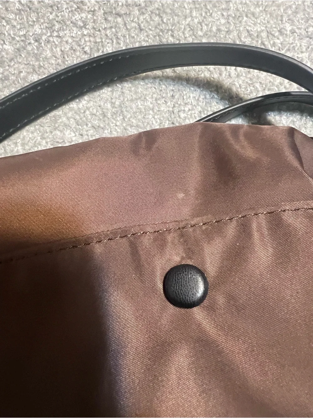 Velvet Brown Satin-Lined Handbag